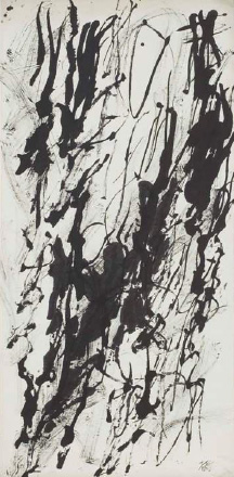《星霜》　1954年　墨、和紙　140×69